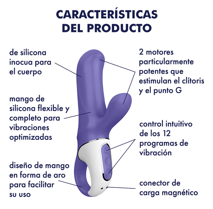 Vibrador Potente Punto G Y Clitoris Satisfyer Magic Bunny