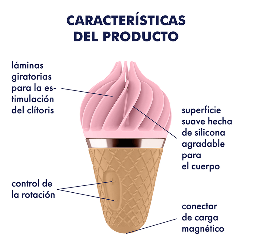 Estimulador Clitoris con rotacion y vibracion recargable Satisfyer Sweet Treat