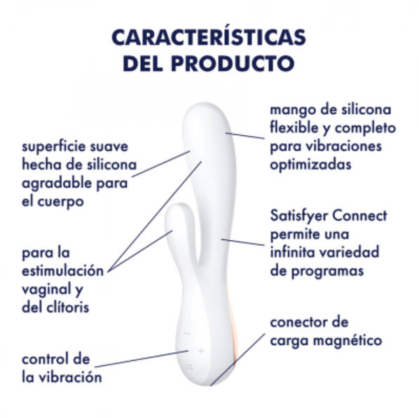 Vibrador Satisfyer Mono Flex con Aplicacion movil y Bluetooth